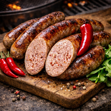 Lade das Bild in den Galerie-Viewer, Original Thüringer Rostbratwurst mit Chili -fein abgestimmt - frisch gegrillt. Unsere Chiliroster.