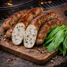 Lade das Bild in den Galerie-Viewer, Original Thüringer Rostbratwurst mit Bärlauch - frisch gegrillt. Unsere Bärlauchroster
